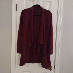 The Limited Red Open Front Asymetrical Sweater, L